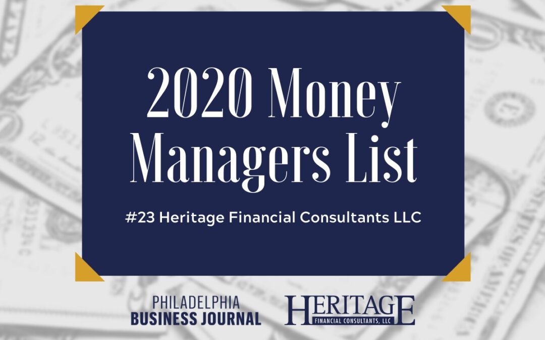 Heritage Financial Consultants Named a Top Money Manager by the Philadelphia Business Journal